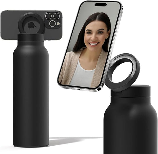 Bouteille d'eau avec support magnétique pour téléphone